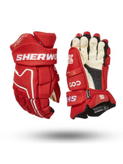 Sherwood Code Encrypt Pro - Retail Hockey Glove - Senior (Red)