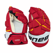 Bauer Supreme Mach - Gant NHL Pro Stock - AJ Greer (Rouge/Jaune)