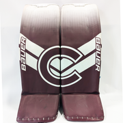Bauer Supreme Ultrasonic - Jambières de gardien de but Pro Stock d'occasion (marron/blanc)