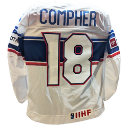 Nike - Maillot de match d'occasion de l'équipe américaine IIHF (blanc)