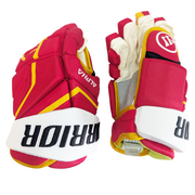 Warrior Alpha LX2 Pro – Gant de hockey professionnel NHL – Walker Duehr (rouge/jaune/blanc)