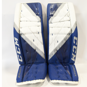 CCM Extreme Flex 5 - Jambières de gardien NCAA Pro Stock d'occasion (blanc/bleu)