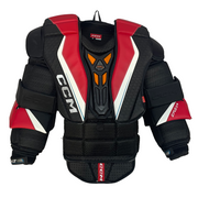 CCM Extreme Flex 6 - Plastron de gardien de but Pro Stock d'occasion (noir/rouge)
