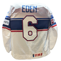 Nike - Maillot de match d'occasion de l'équipe américaine IIHF (blanc)