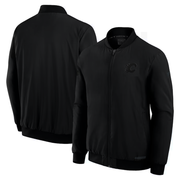 Blouson aviateur entièrement zippé Fanatics Authentic Pro Road des Flames de Calgary (noir)