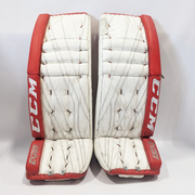 CCM Extreme Flex III - Jambières de gardien de but senior Pro Stock d'occasion (blanc/rouge)