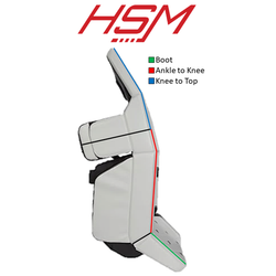 CCM Extreme Flex 4 - Jambières de gardien de but NCAA Pro Stock Senior d'occasion (blanc/or)