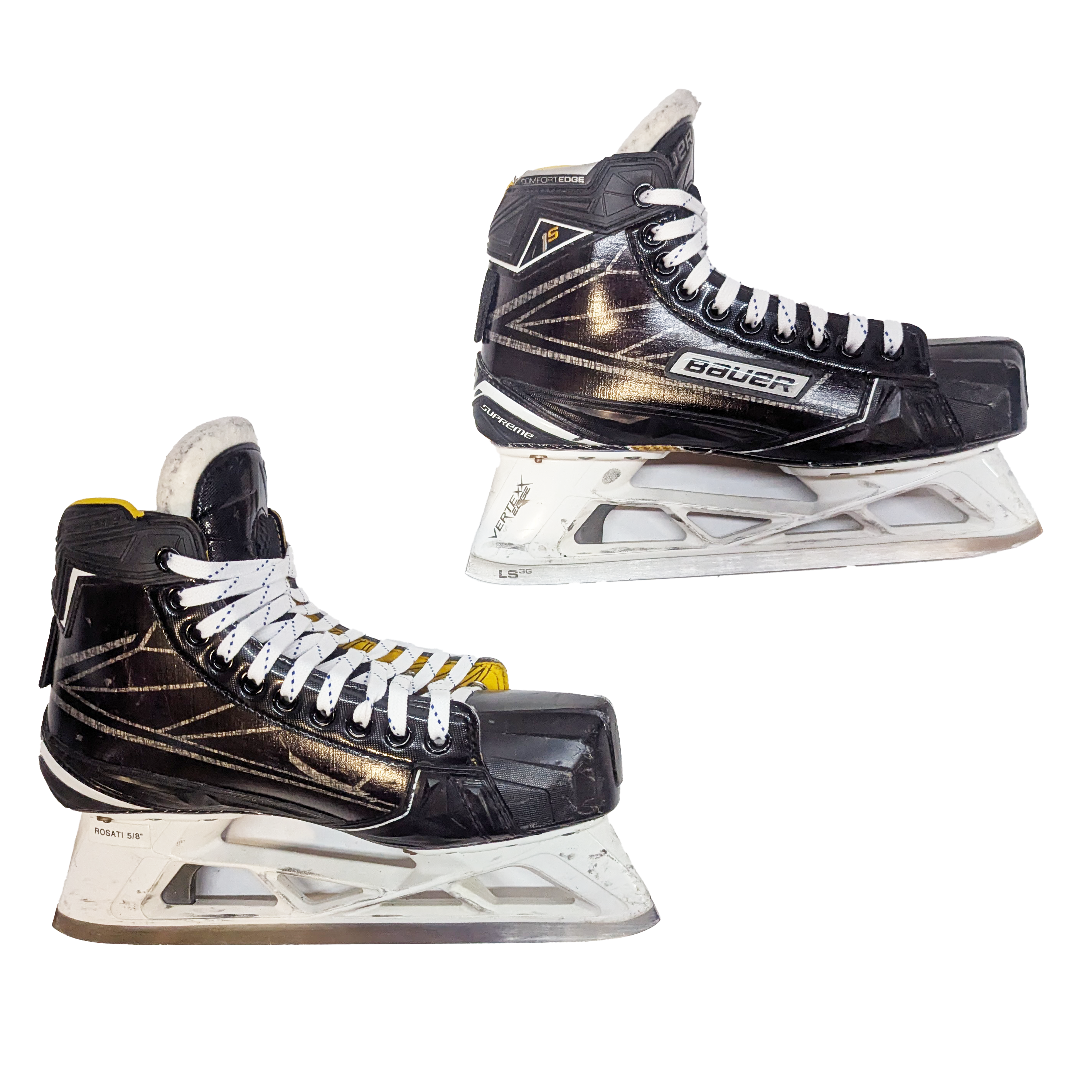 Bauer Supreme 1S - Patins de gardien de but de hockey NCAA Pro Stock d'occasion - Taille 8