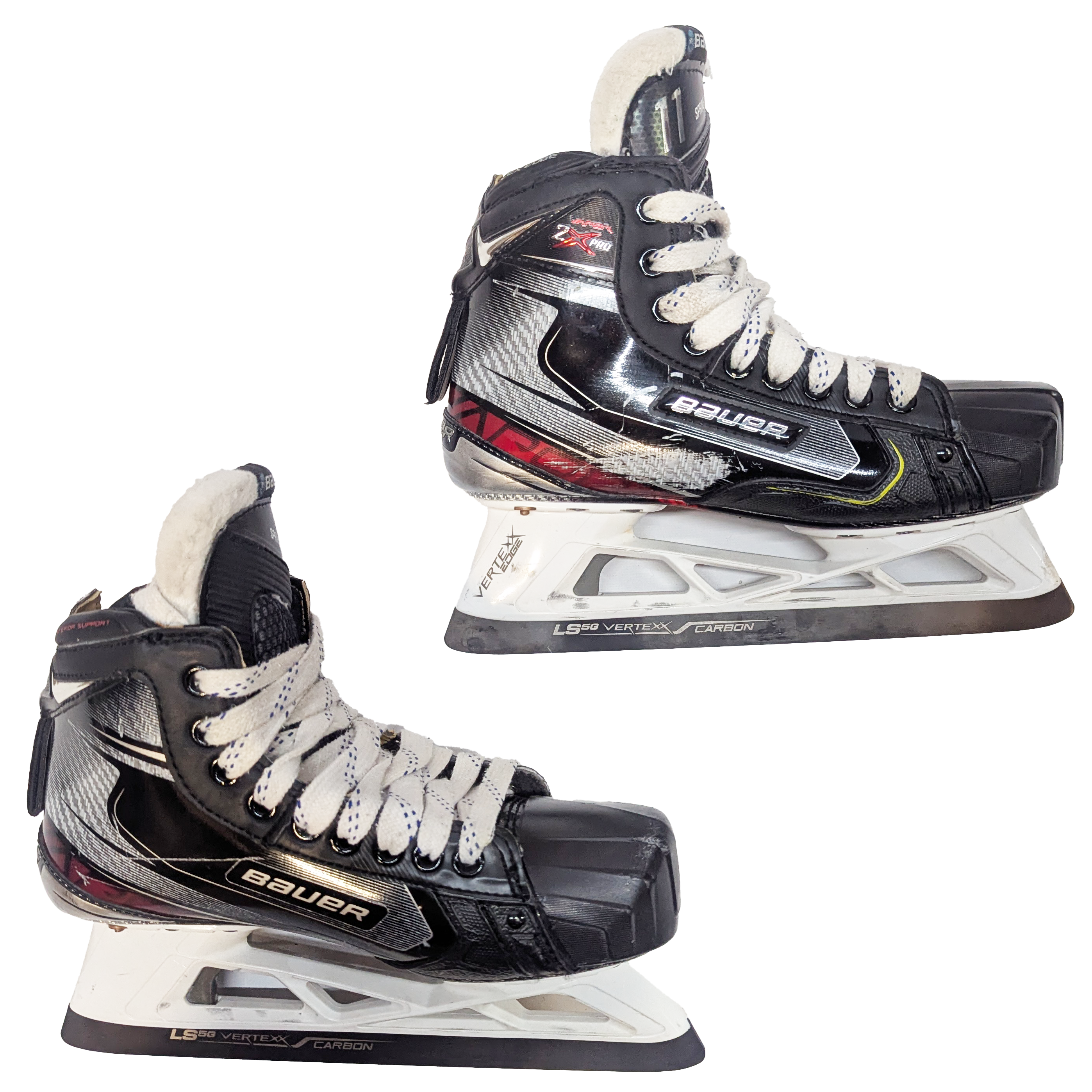 Bauer Vapor 2X Pro - Patins de gardien de but de hockey Pro Stock d'occasion - Taille 5,5