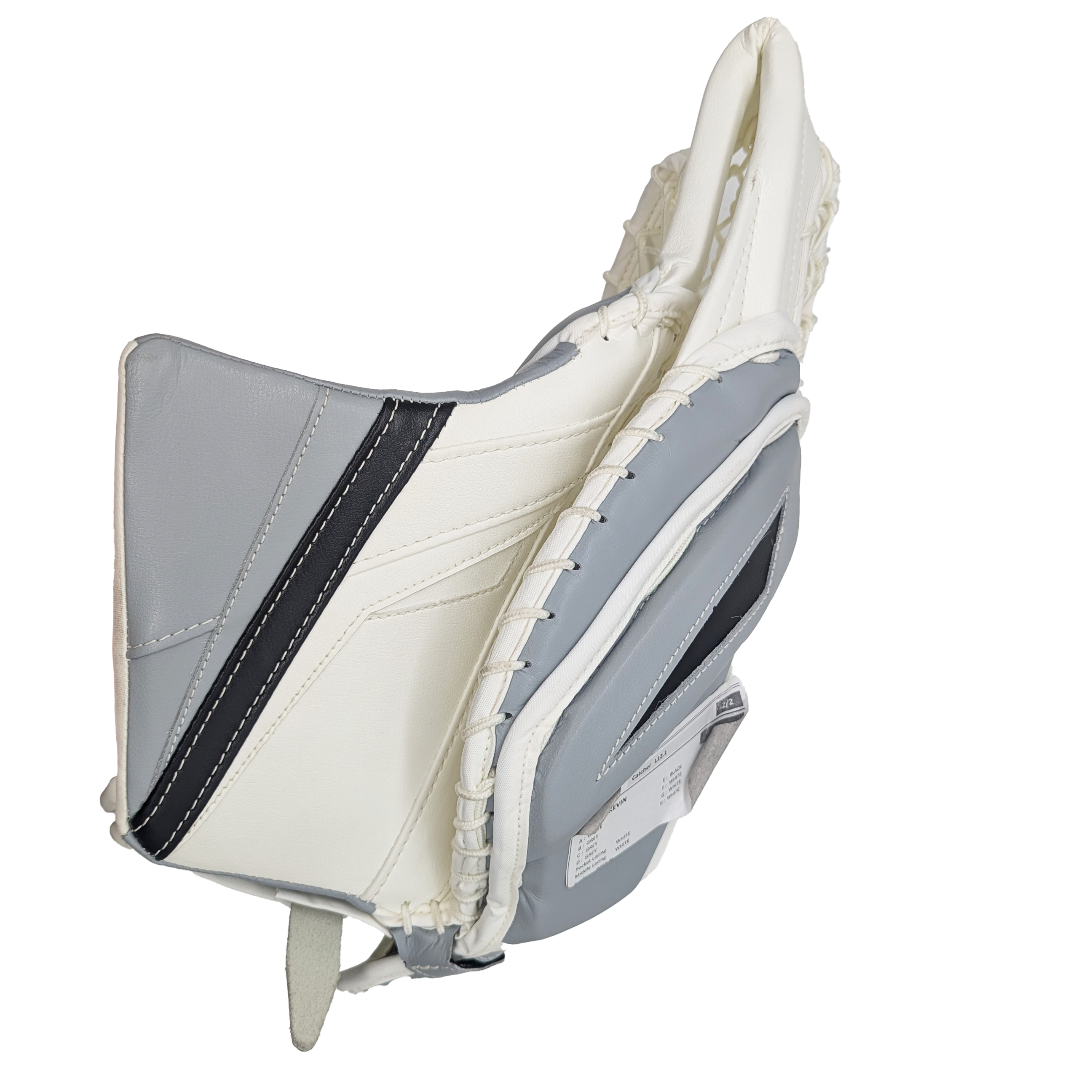 True L12.1 - AHL Pro Stock Goalie Glove (White/Black/Silver)