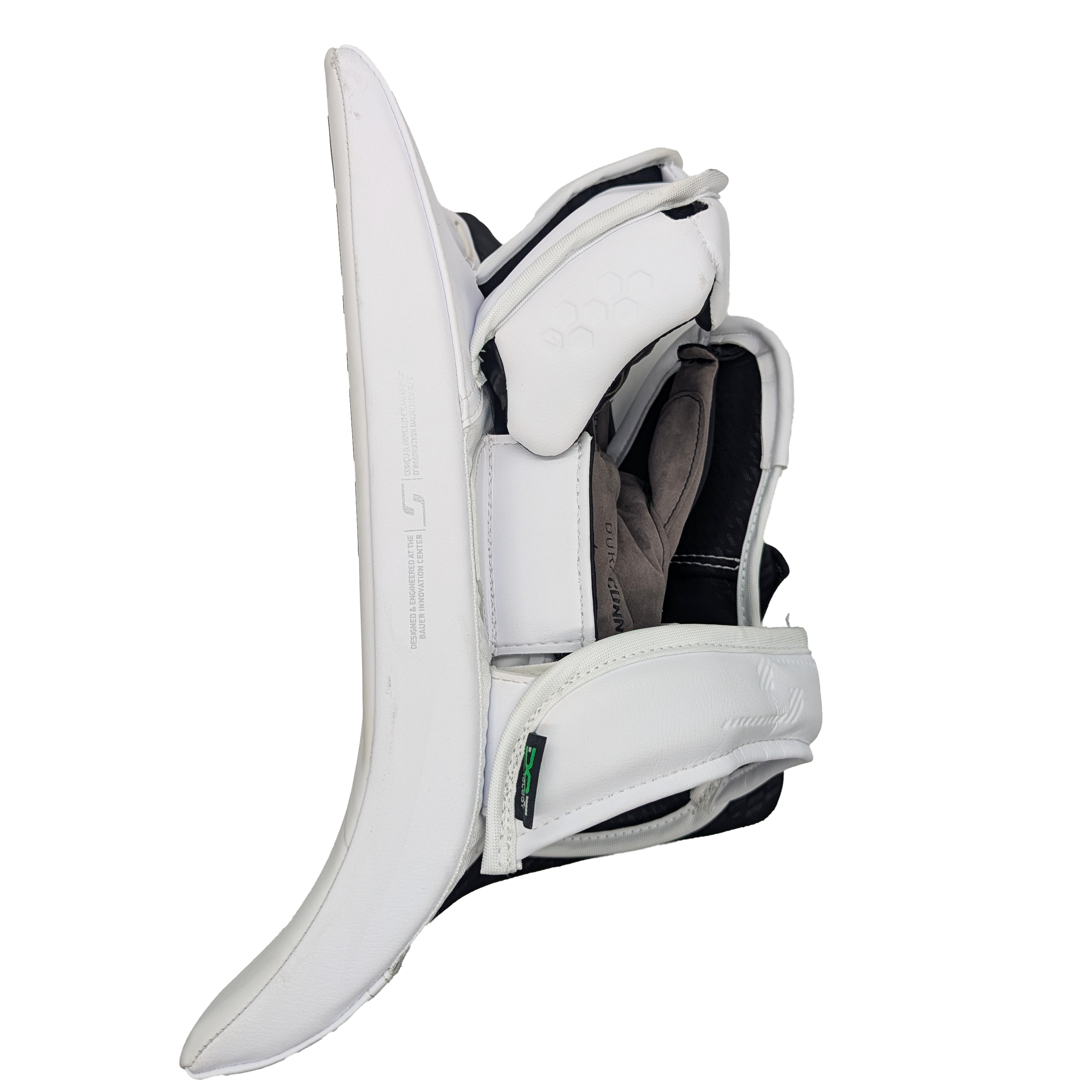 Bauer Supreme Shadow- Used AHL Pro Stock Goalie Blocker (White)