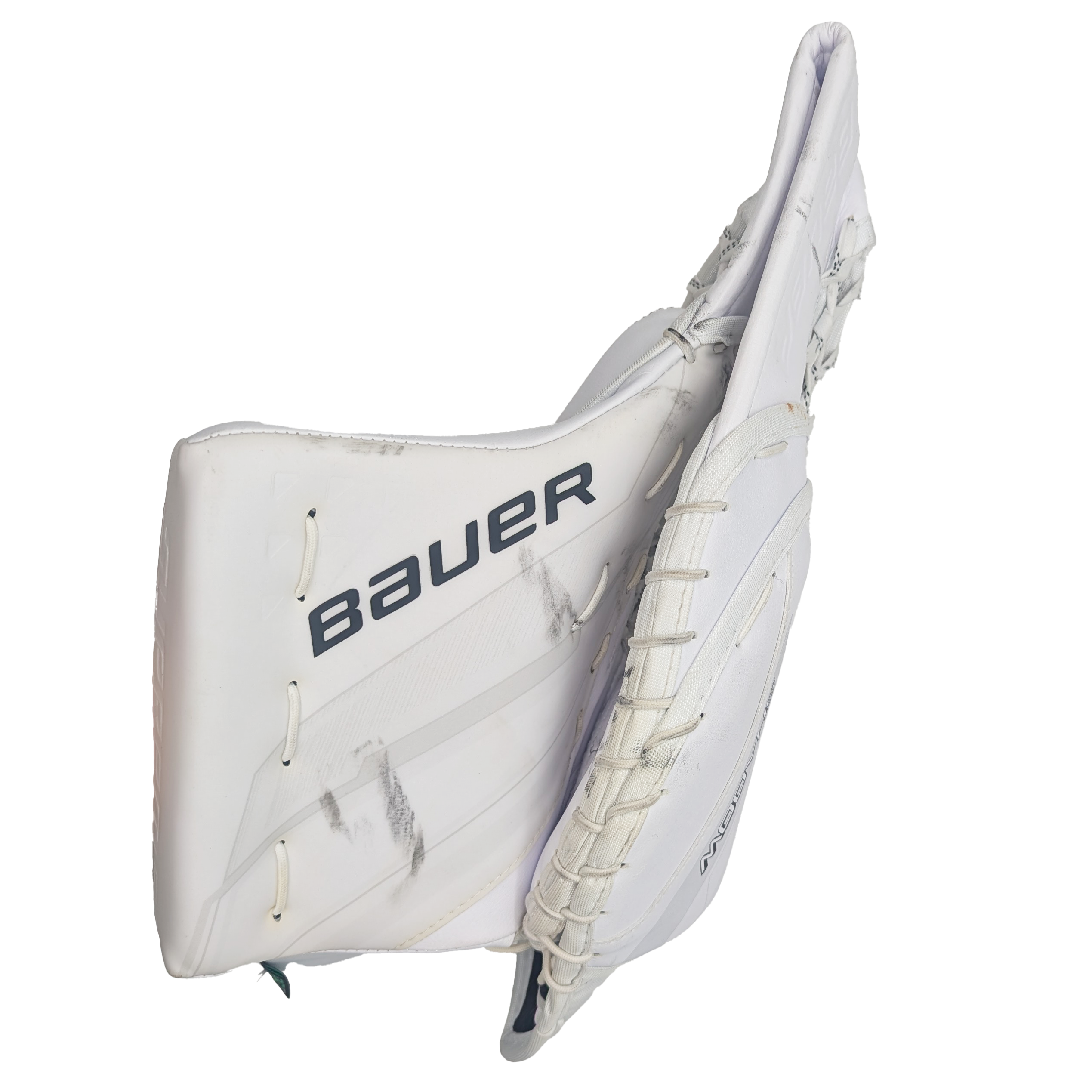 Bauer Supreme Shadow- Used AHL Pro Stock Goalie Trapper (White)