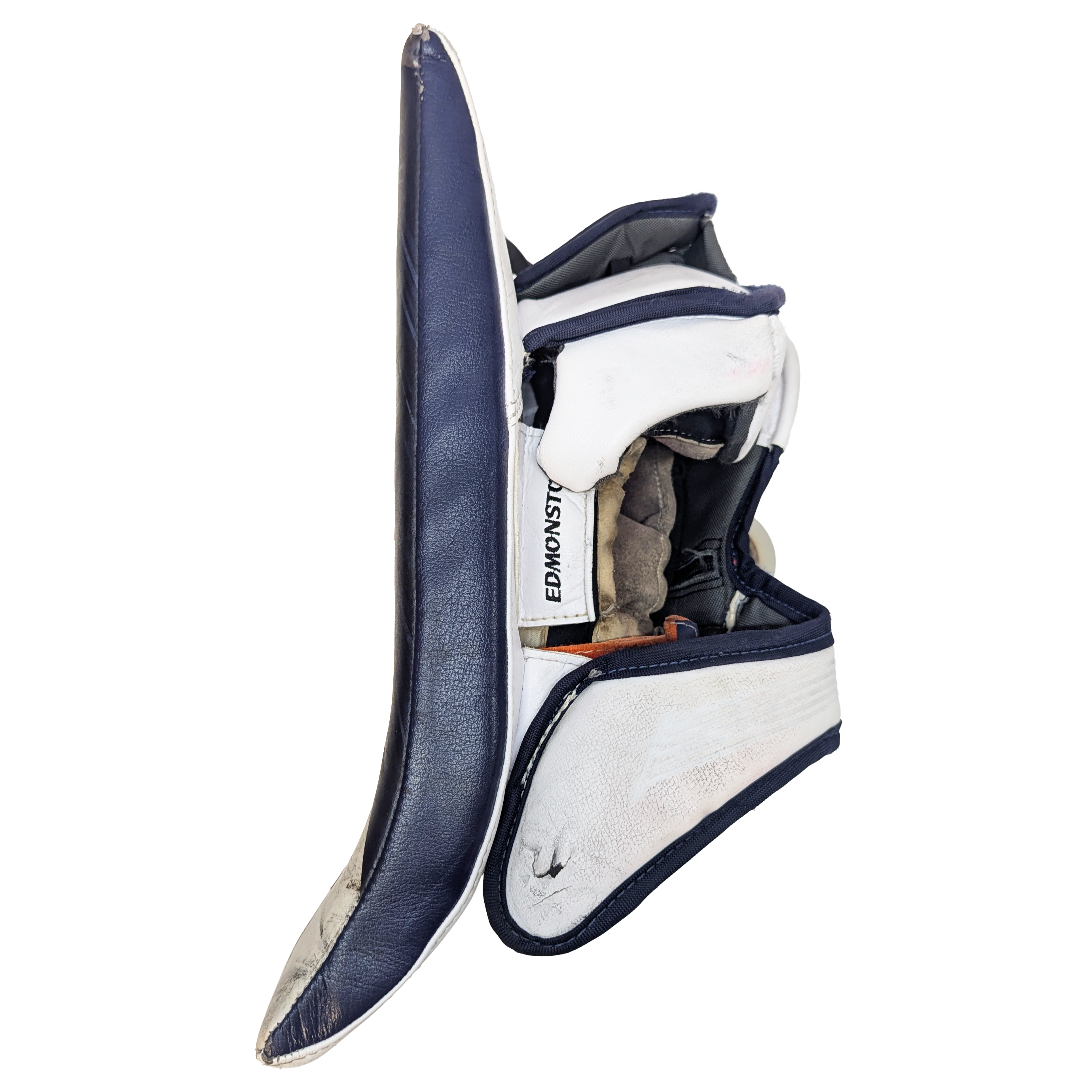 Bauer Vapor Hyperlite 2 - WHL Pro Stock Goalie Blocker (White/Navy/Orange)