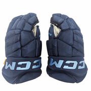 CCM HGJS - Gants de hockey Pro Stock d'occasion (bleu marine/bleu)