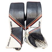 Bauer Vapor Hyperlite 2 - Ensemble de gardien de but complet WHL Pro Stock Senior d'occasion (blanc/noir/beige)