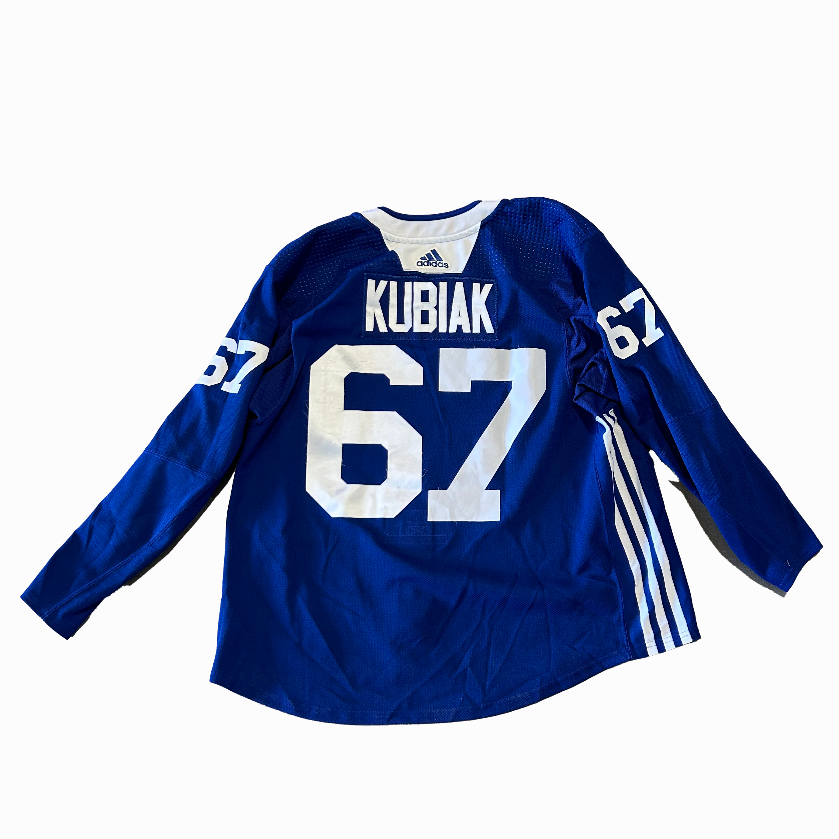 NHL - Used New York Islanders Adidas Practice Jersey With Namebars (Blue)
