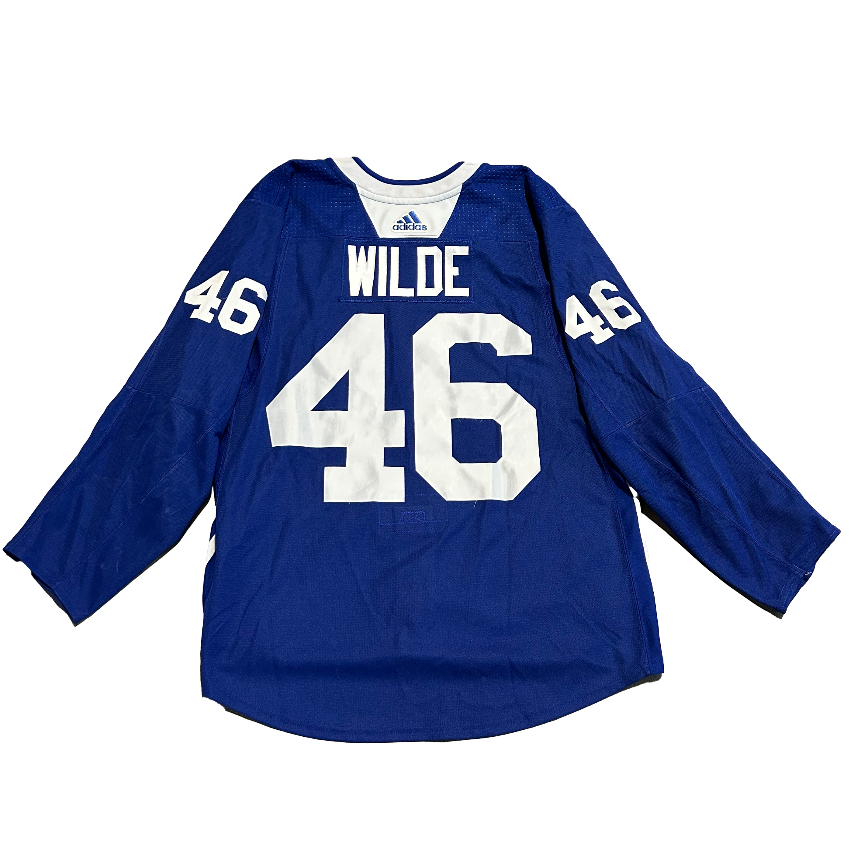 NHL - Used New York Islanders Adidas Practice Jersey With Namebars (Blue)