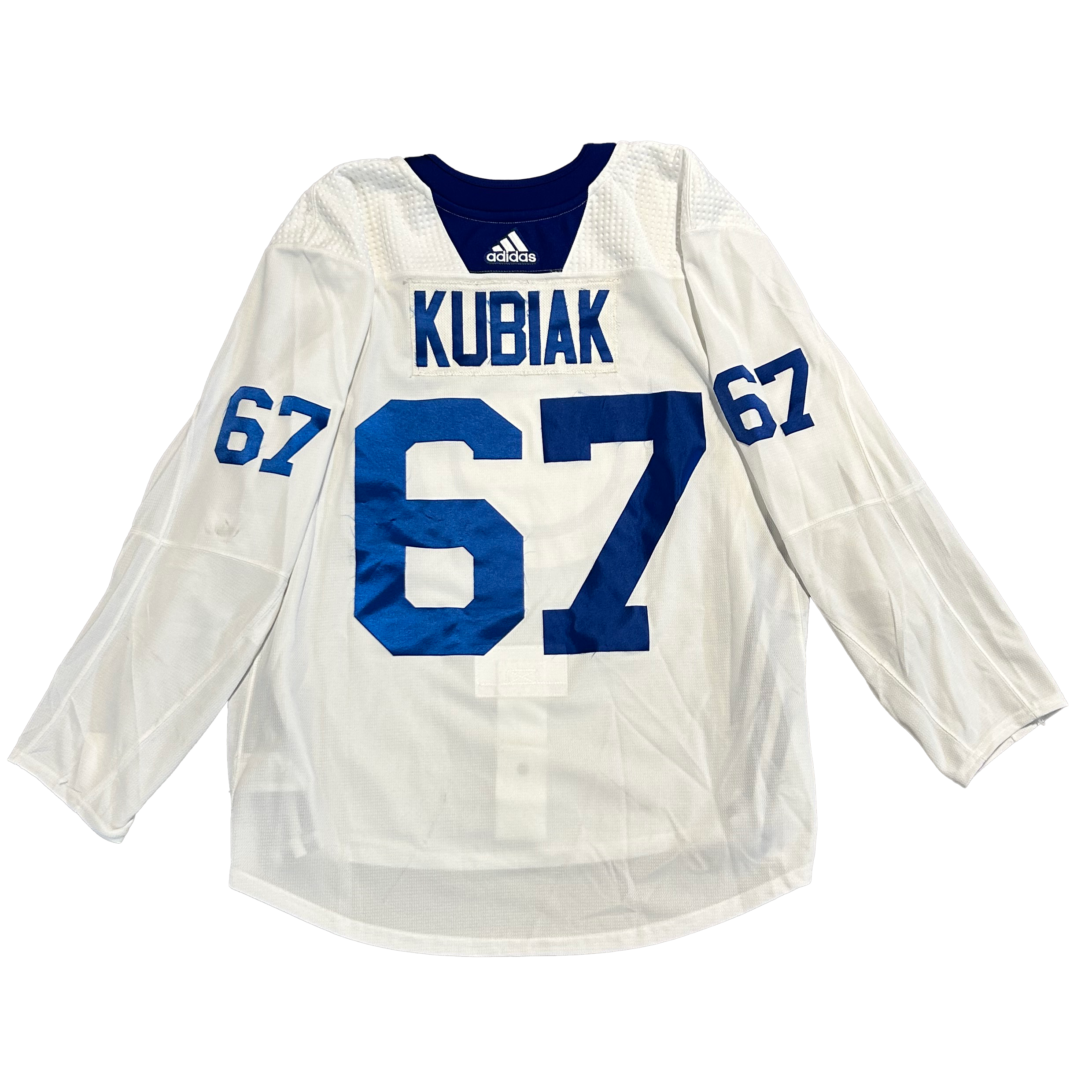 NHL - Used New York Islanders Adidas Practice Jersey With Namebars (White)
