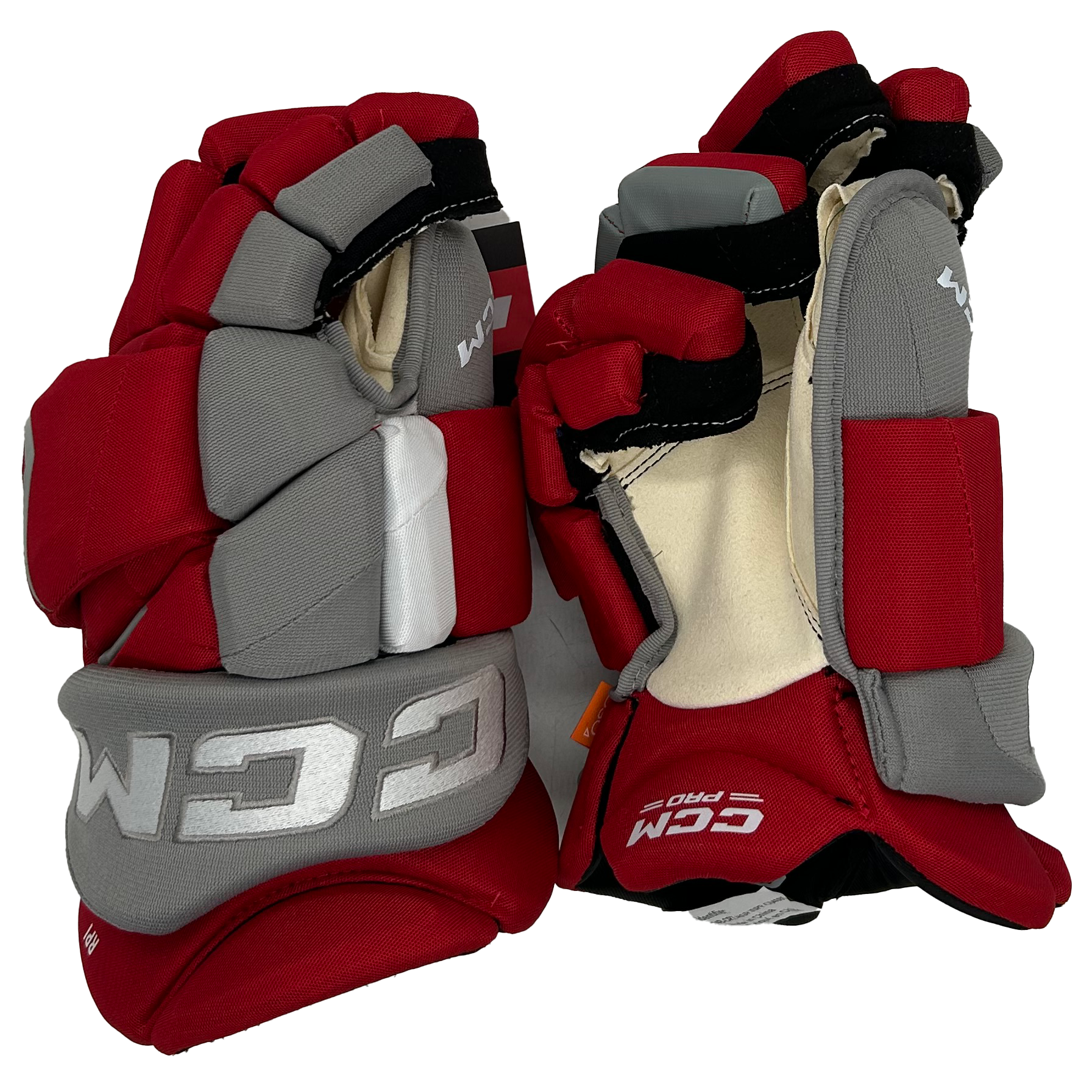 CCM HGJSPP - NCAA Pro Stock Hockey Glove (Red/Grey/White)