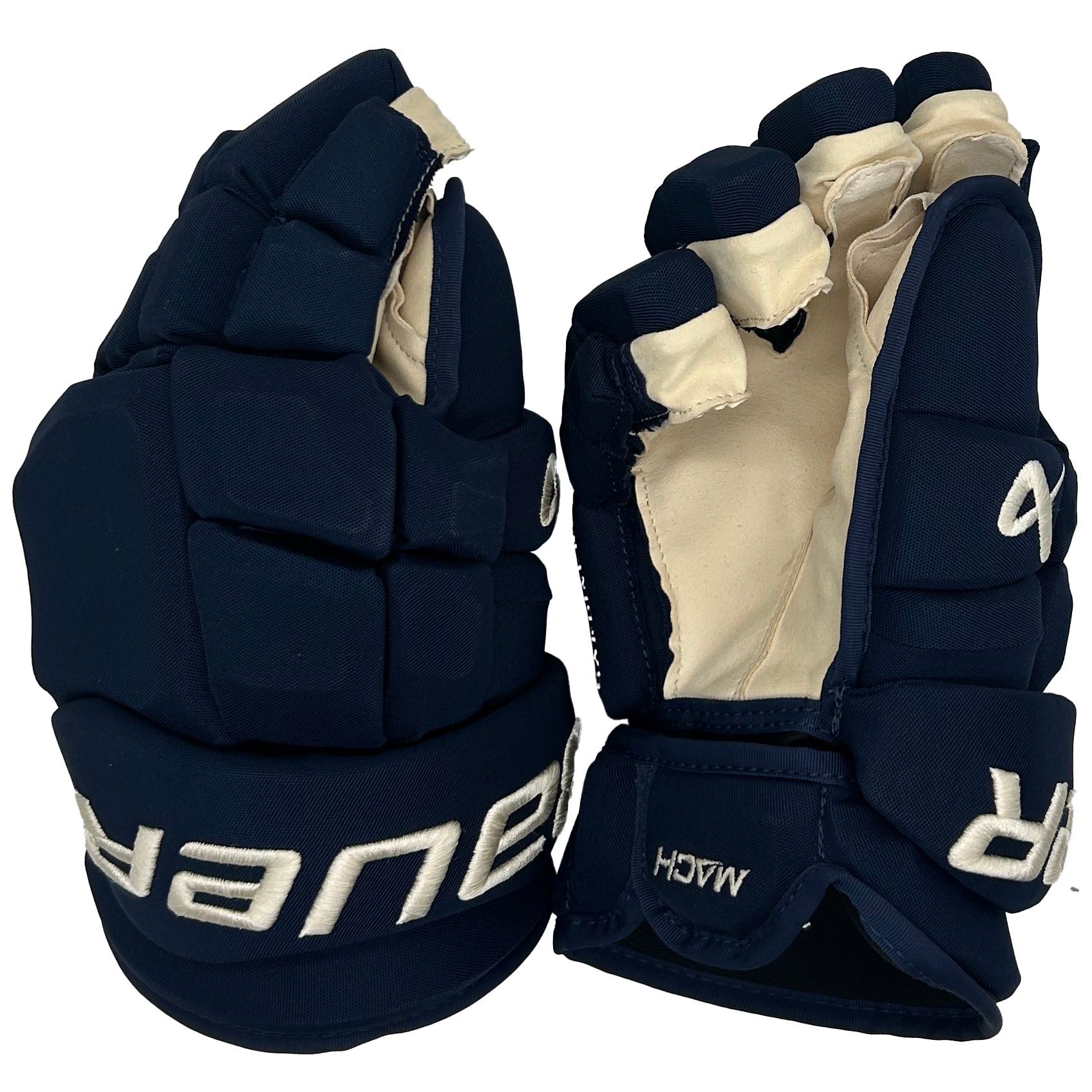 Bauer Supreme Mach - PWHL Pro Stock Glove - Montreal Victoire (Navy/Gold)