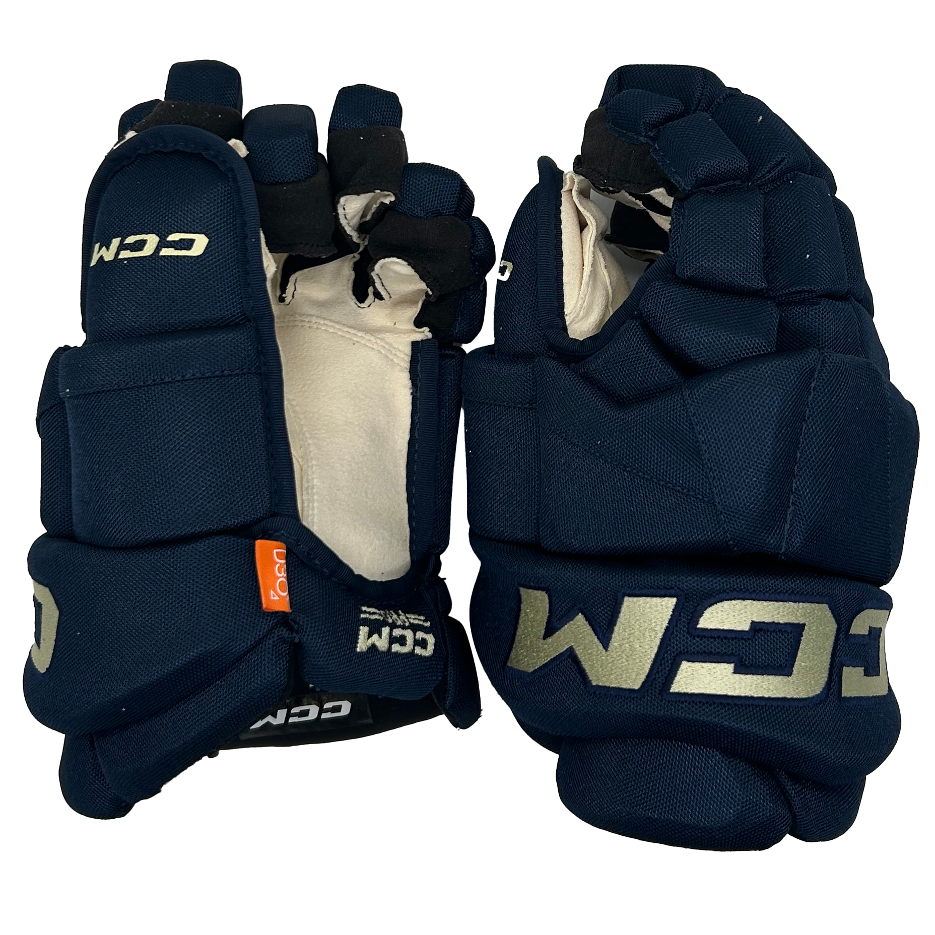 CCM HGTKXFSP - PWHL Pro Stock Glove - Montreal Victoire (Navy/Gold)