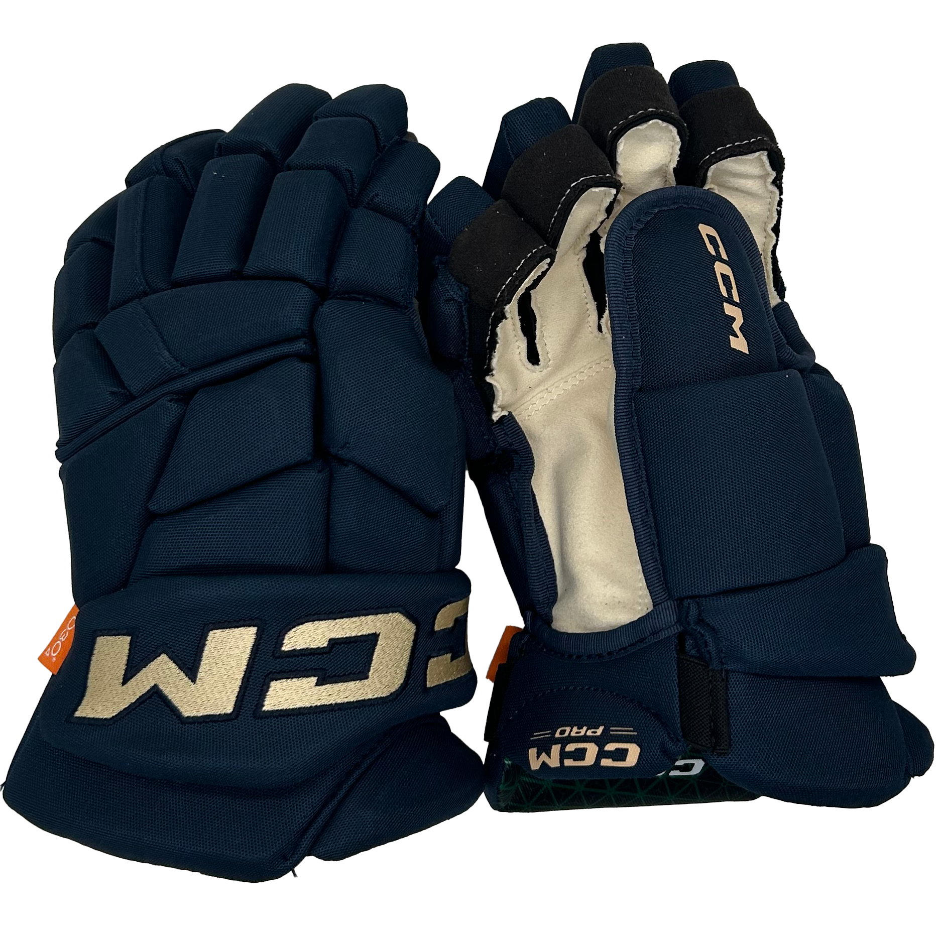 CCM Jetspeed FTW - PWHL Pro Stock Glove - Montreal Victoire (Navy/Gold)