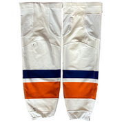 NHL - Used Adidas Pro Stock Hockey Socks - New York Islanders (White/Orange/Blue)