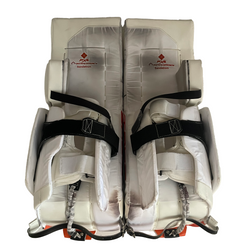 True HZRDUS PX4 - Ensemble de protections de gardien de but Pro Stock d'occasion - Felix Sandstrom - (Blanc/Noir/Orange)