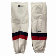 ECHL - Chaussettes de hockey AK d'occasion (blanc/bleu marine/rouge)