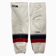 ECHL - Chaussettes de hockey CCM d'occasion (blanc/bleu marine/rouge)