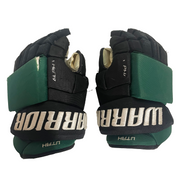 Warrior Alpha - Used ECHL Pro Stock Hockey Gloves (Green/Black)