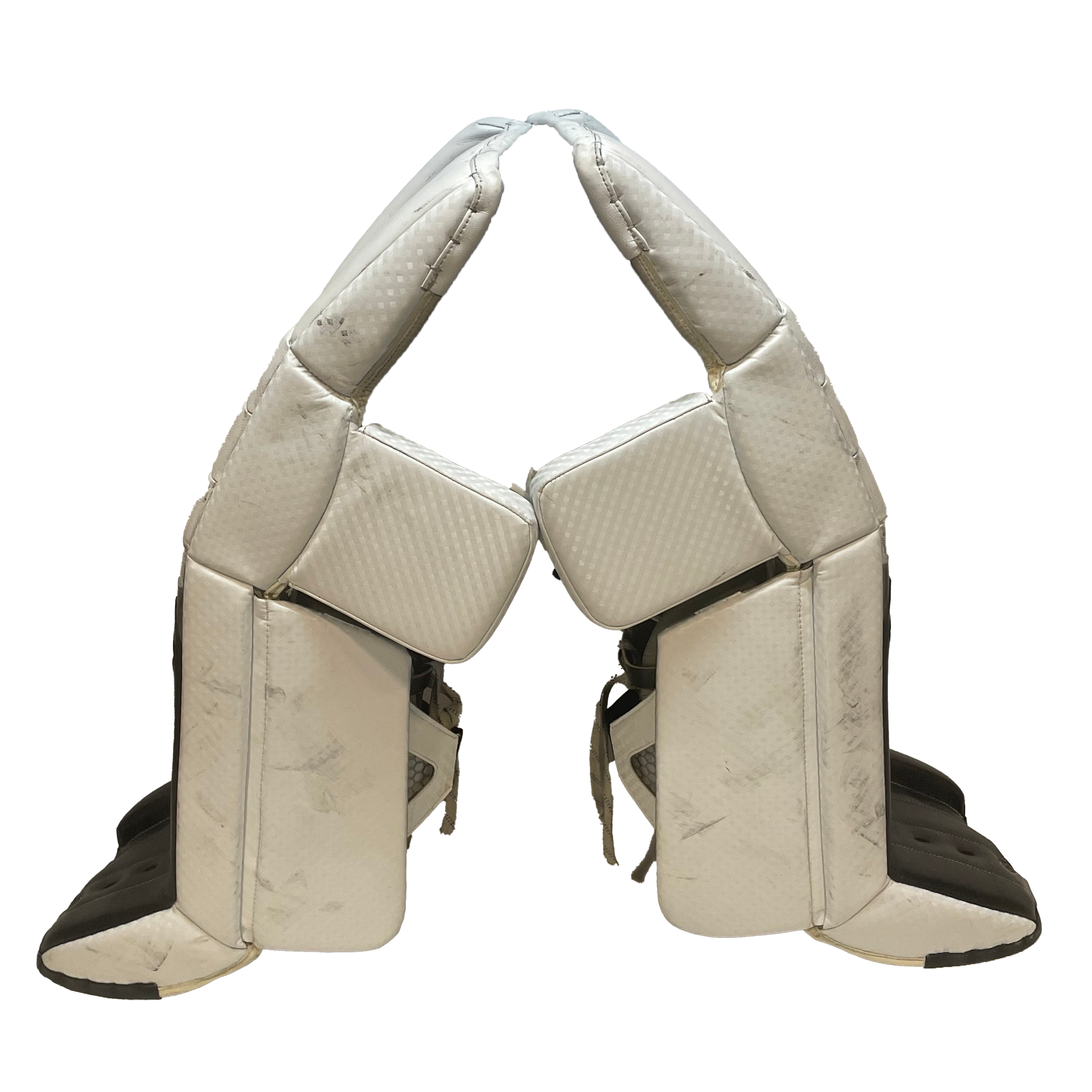 Vaughn Velocity VE8 Pro Carbon - Used Pro Stock Goalie Set (White/Black/Silver)