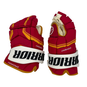 Warrior Covert QRE Pro - Gant NHL Pro Stock - Nikita Zadorov (Rouge/Jaune/Blanc) 