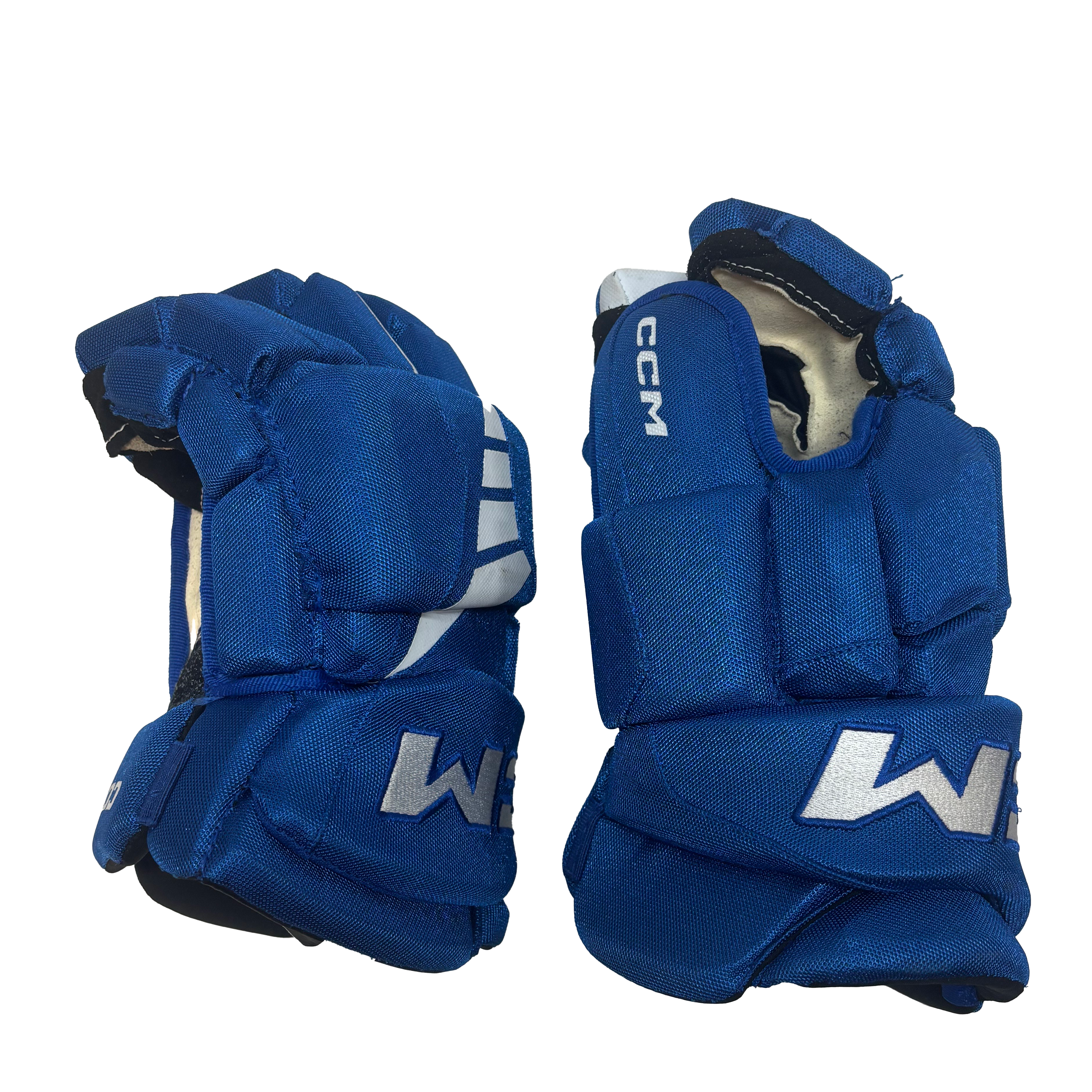 CCM HG42PP - Used Pro Stock Hockey Glove (Blue)