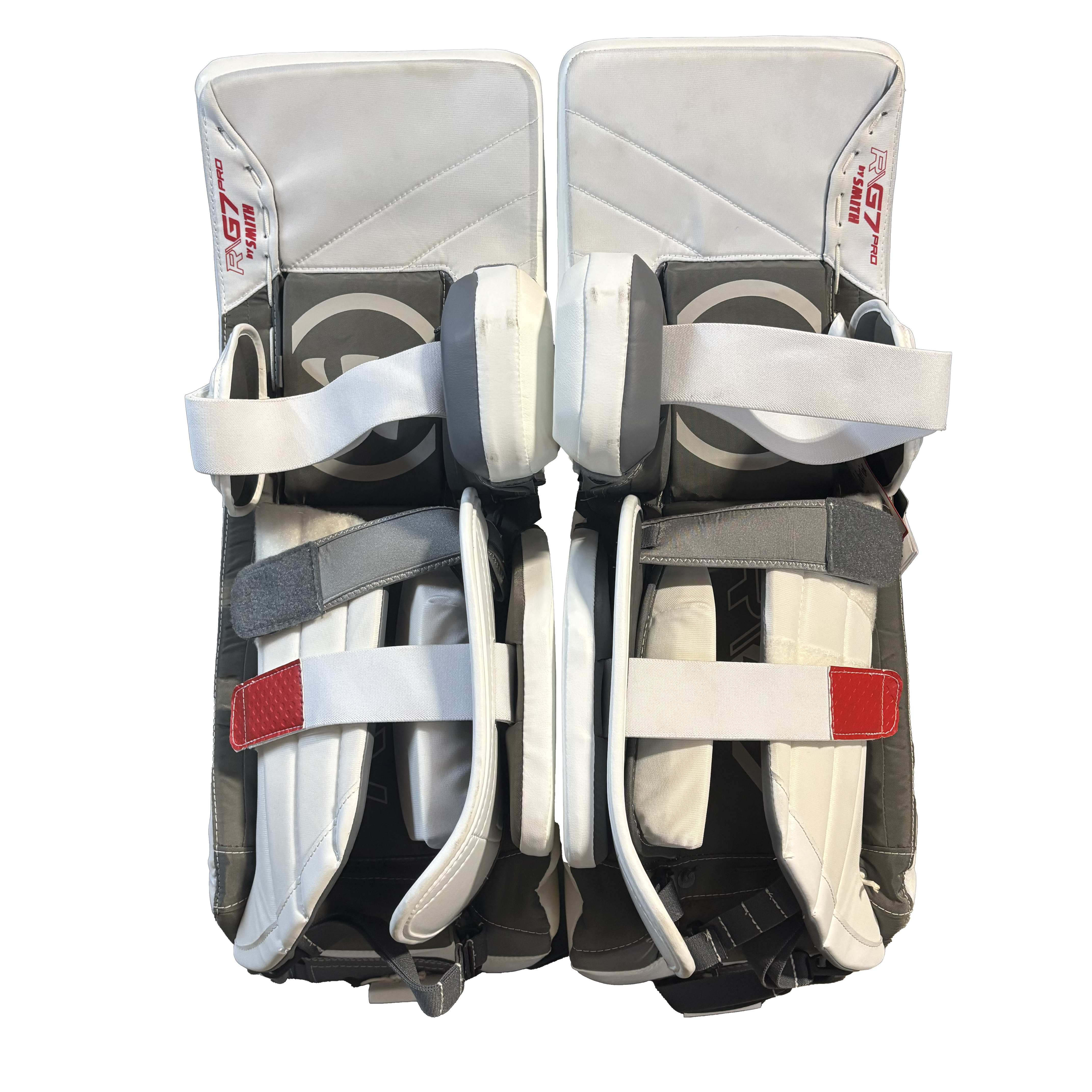 Warrior RG7 Pro - New Goalie Pad Set - Intermediate (White/Red)
