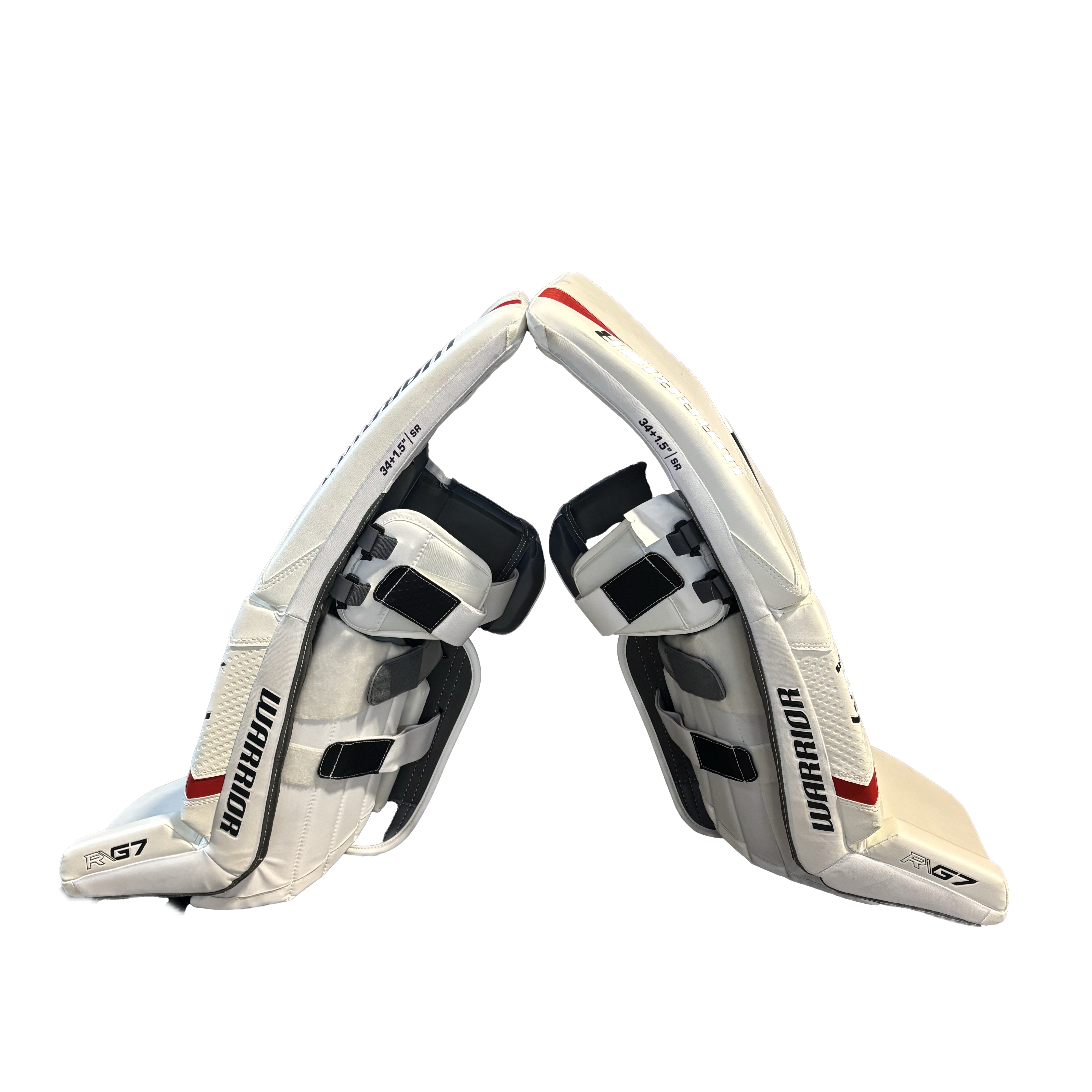 Warrior RG7 Pro - New Goalie Pad Set (White/Red/Black)