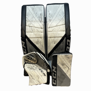 CCM Extreme Flex 5 - Ensemble complet de gardien de but Pro Stock d'occasion (noir/blanc/argent)
