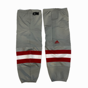 NCAA - Chaussettes de hockey Adidas d'occasion (gris/blanc/rouge)