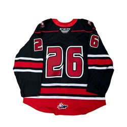 OHL - Owen Sound Attack Game Issue Jersey (Black/Red/White)