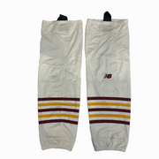 NCAA - Chaussettes de hockey New Balance d'occasion « Série Fenway » (beige/doré/marron)