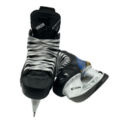 CCM Jetspeed FT6 Pro – Patins de hockey Pro Stock – Taille 7W (bleu bébé/jaune)