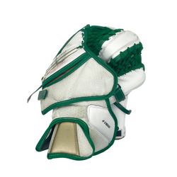 Bauer Vapor HyperLite - Gant de gardien de but Pro Stock d'occasion (blanc/vert/doré)