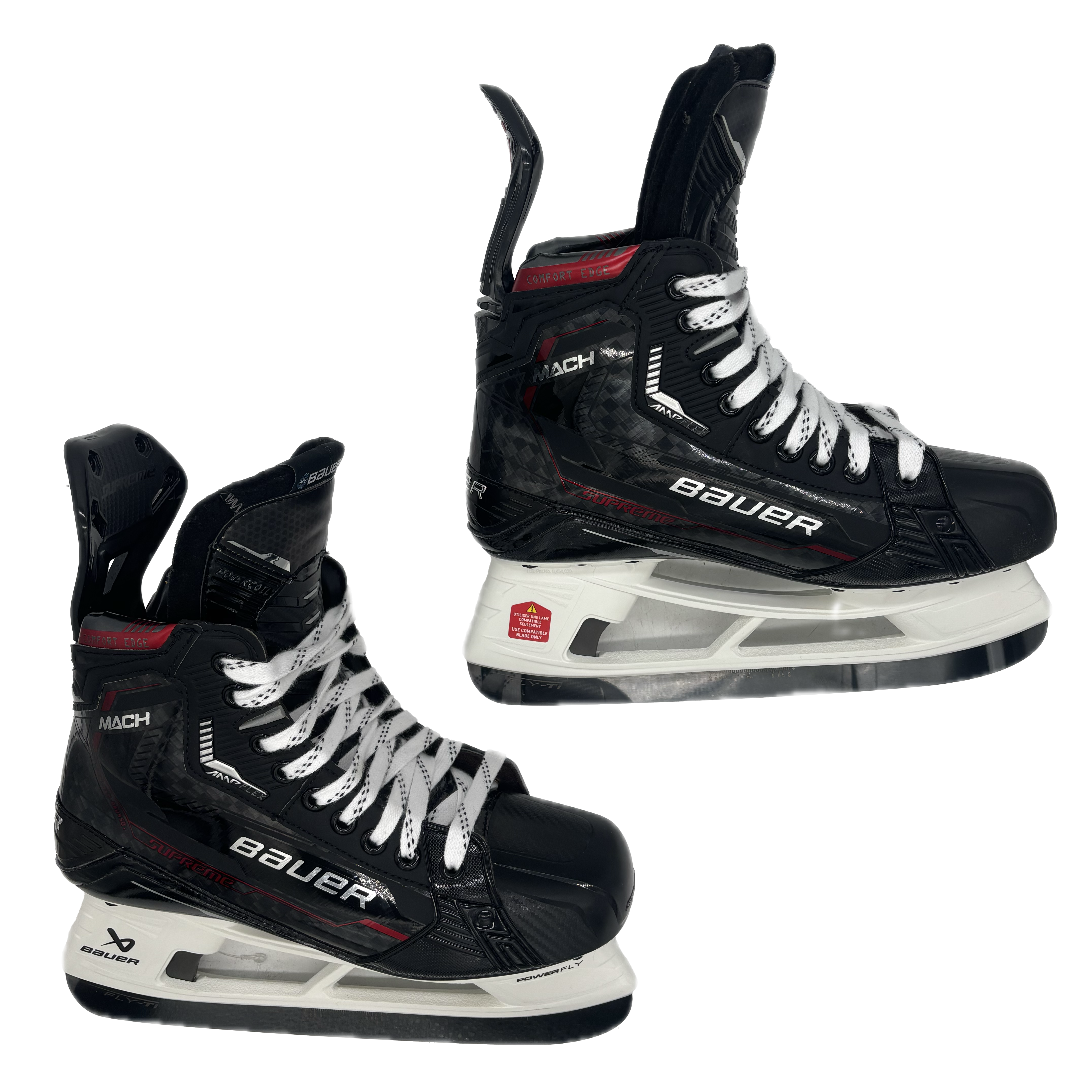 Bauer Supreme Mach - Pro Stock Hockey Skates - Size 8D (Red)
