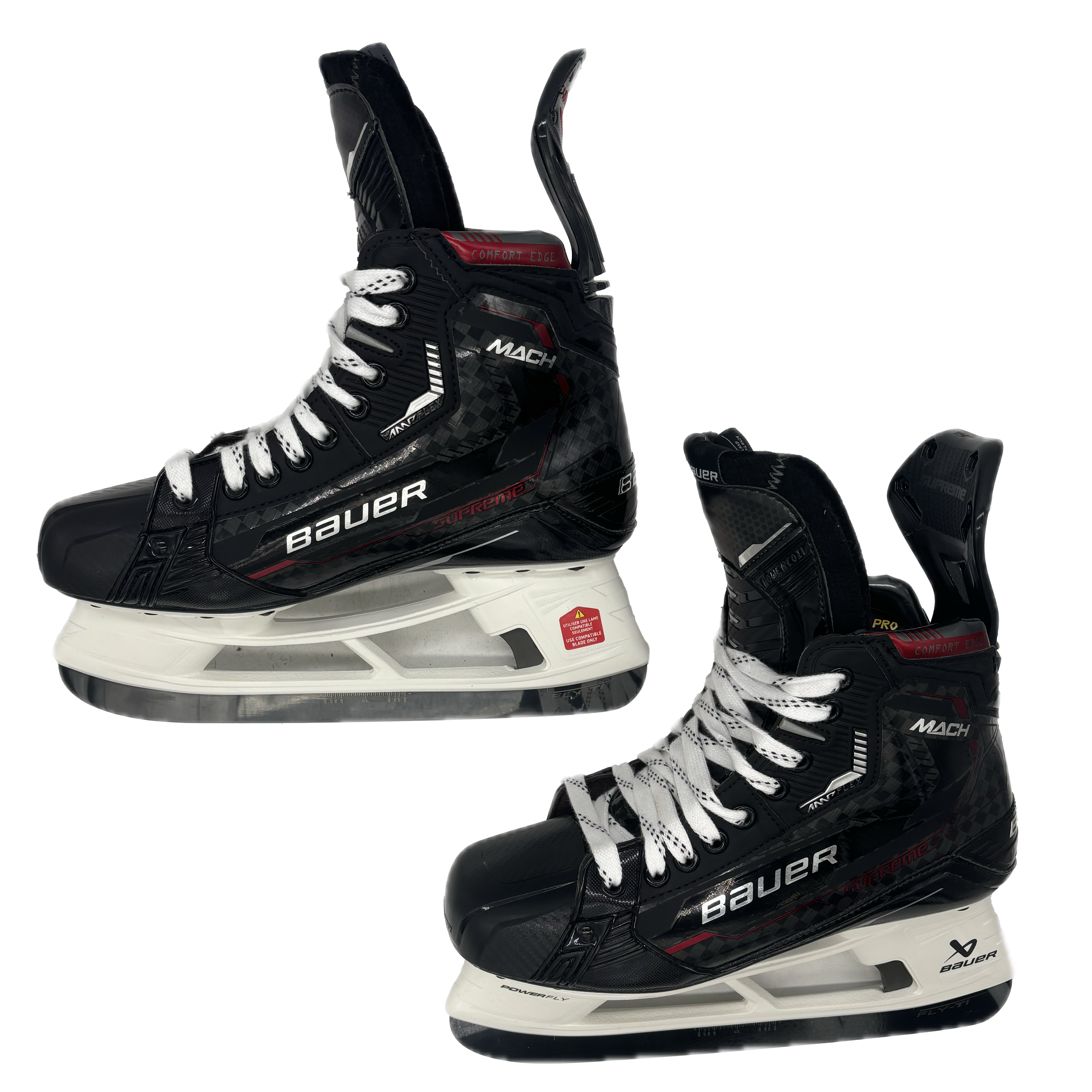 Bauer Supreme Mach - Pro Stock Hockey Skates - Size 8D (Red)