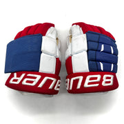 Bauer Pro Series - Used NHL Pro Stock Glove - Joel Armia (Blue/Red/White) #2