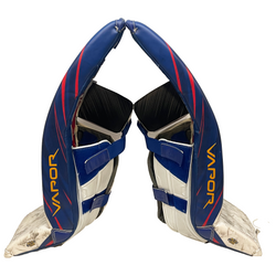 Bauer Vapor Hyperlite 2 - Ensemble de gardien de but complet Pro Stock Senior d'occasion (blanc/bleu/rouge)