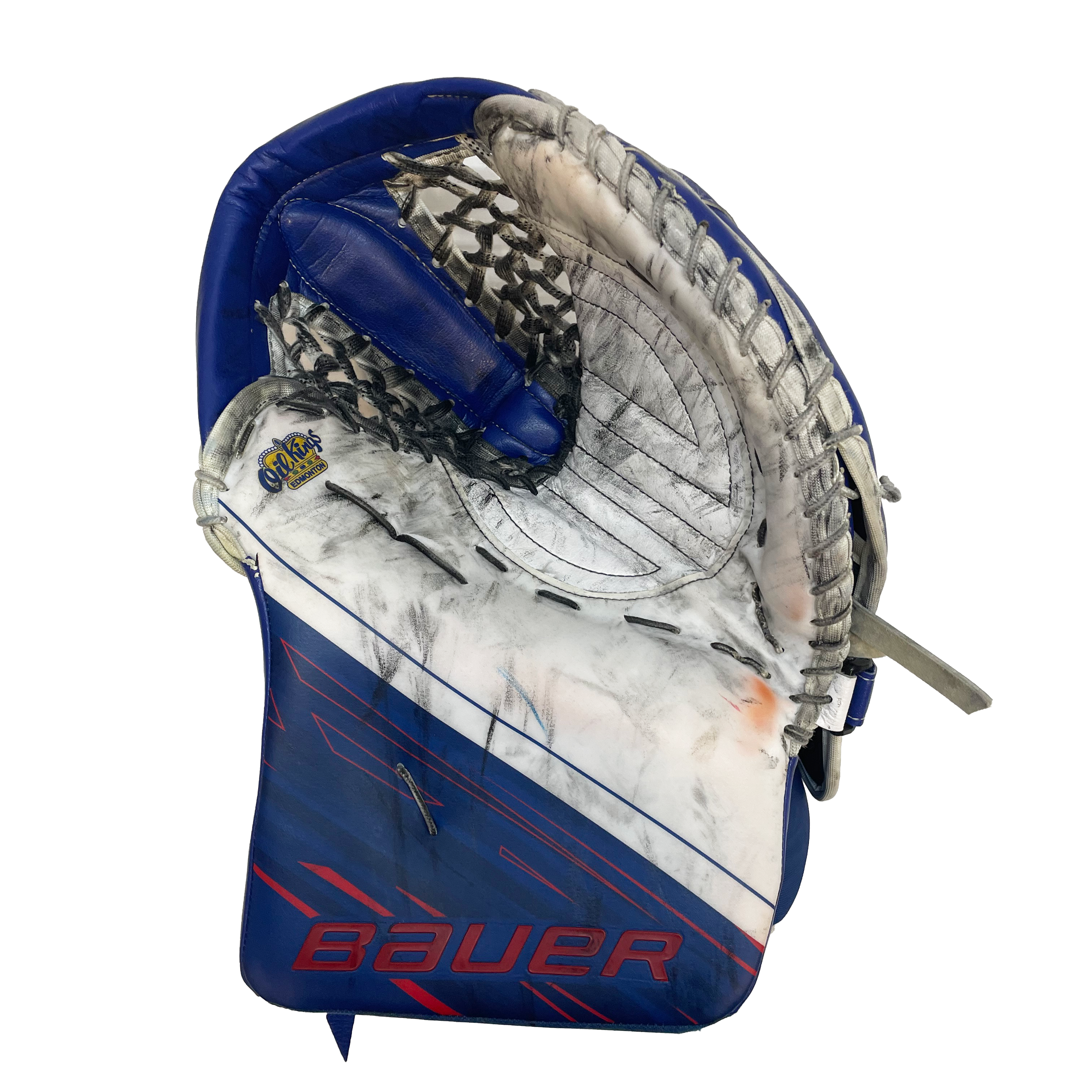 Bauer Vapor Hyperlite 2 - Ensemble de gardien de but complet Pro Stock Senior d'occasion (blanc/bleu/rouge)