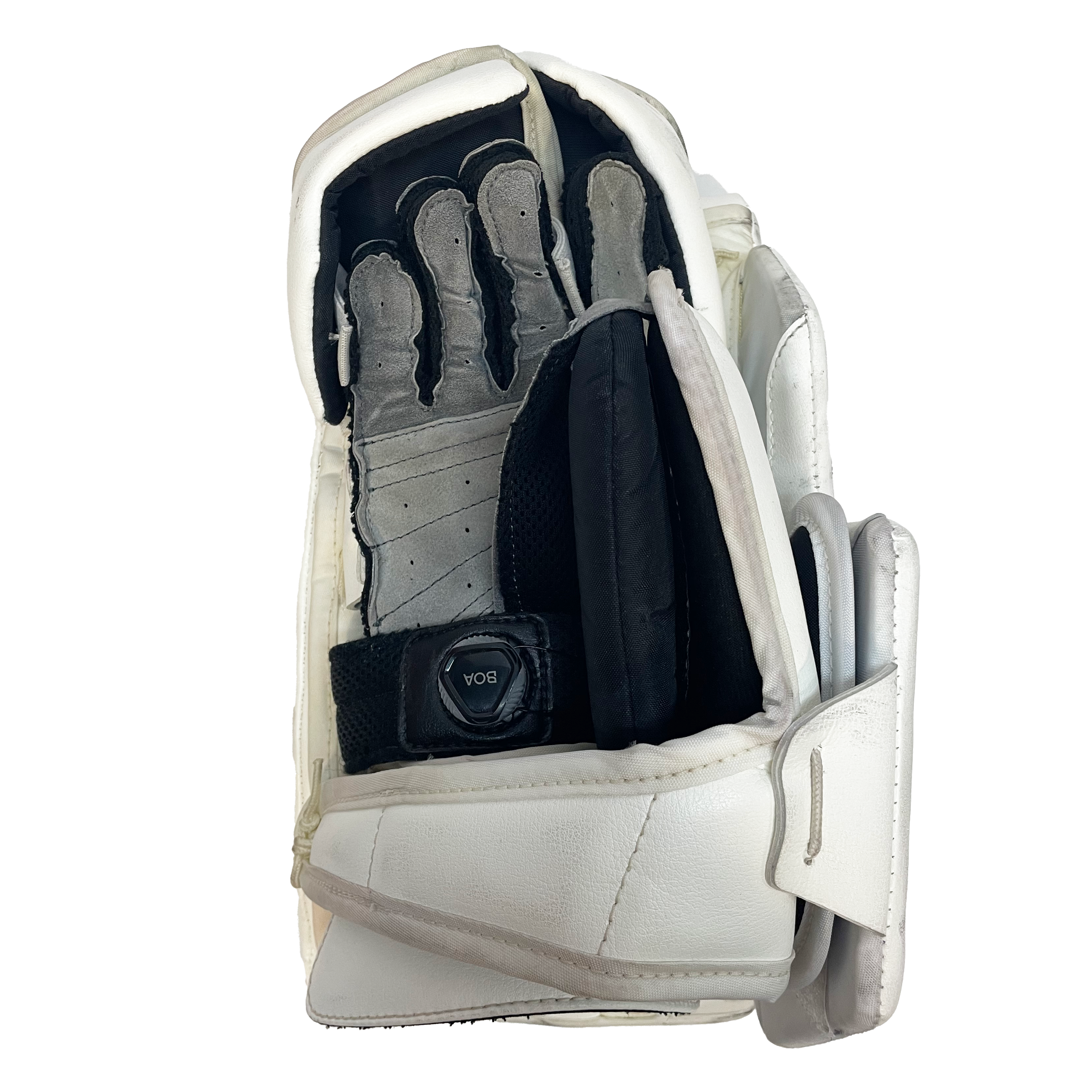 Brians Icon1k - Bloqueur de gardien Jake Allen NHL Pro Stock d'occasion - Canadiens de Montréal (blanc/rouge/bleu)