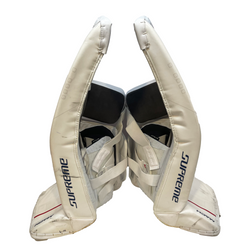 Bauer Supreme Mach - Ensemble de protections Jake Allen NHL Pro Stock d'occasion - Canadiens de Montréal (blanc/rouge/bleu)