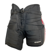 CCM HPG12A - Pantalon de gardien de but de hockey NCAA Pro Stock (noir/rouge/blanc)